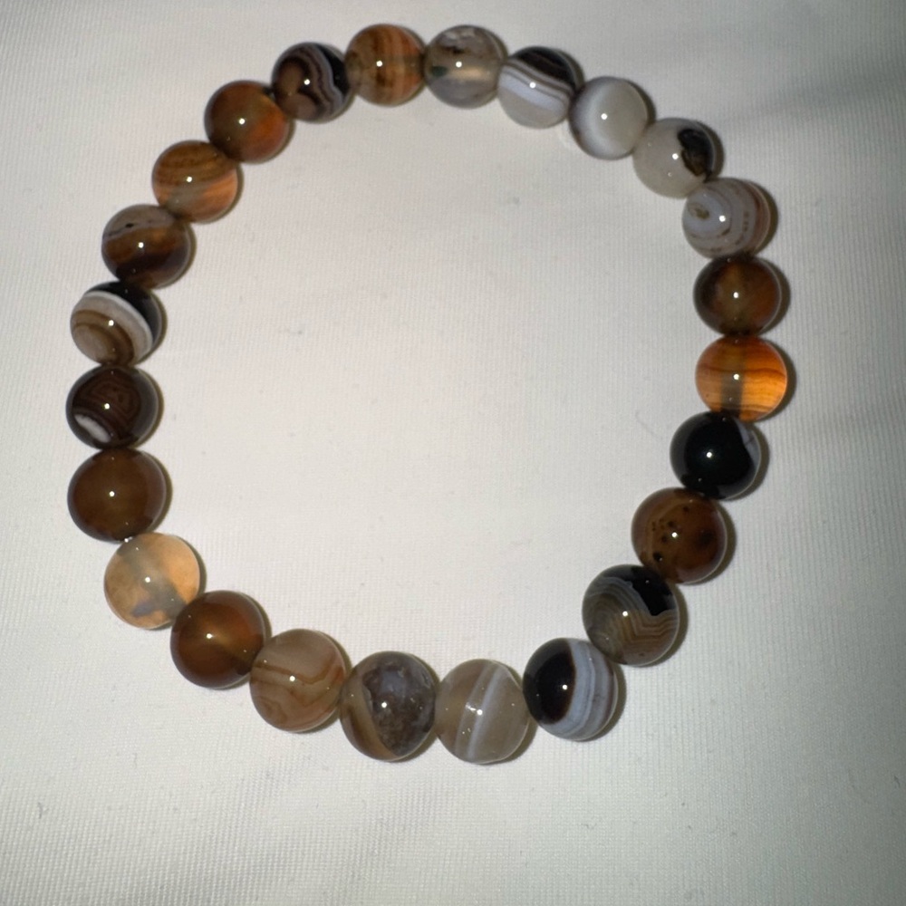 Brown Eye Agate Crystal Bracelet